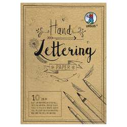 Ursus - Blocco di cartoncini beige per handlettering, pelle di elefante