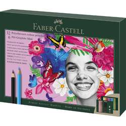 Faber-Castell - Set di matite per artisti Polychromos & Pitt Graphite Matt