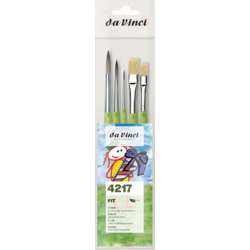 Da Vinci - Serie 4217, Fit Synthetics e Synthetics Bristle, Set per la scuola