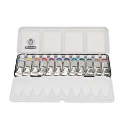 Schmincke - Horadam Gouache, Set 716 in scatola di metallo, 12 x  5 ml