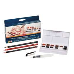 Derwent - Shade & Tone Paint Pan, Set da 12 mezzi godet