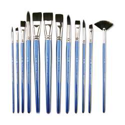 Royal & Langnickel - Black Taklon RSET-9501, Set di 12 pennelli