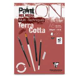 Clairefontaine - Paint On, Carta multi-tecnica color terracotta