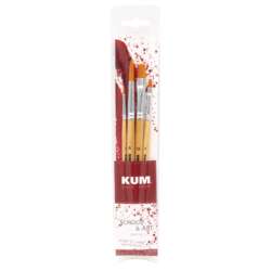 Kum - School & Art, Set di pennelli tondi e piatti