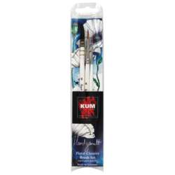 Kum - Handgemalt Floral Classic, Set di pennelli per acquerello con guida