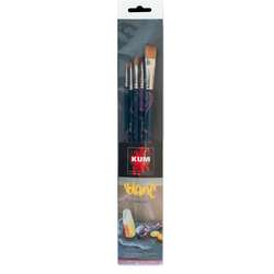 Kum - Volane, Set di 5 pennelli per colori a olio e acrilici