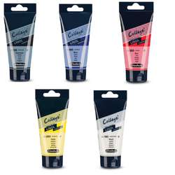 Schmincke - College Linol, Set di colori per linoleografia, 5 x 75 ml