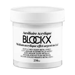 Blockx - Medium acrilico effetto argento metallizzato