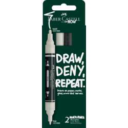 Faber-Castell - Multimark, Marker acrilico, Set Black & White
