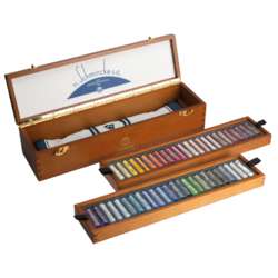 Schmincke - Set di 48 pastelli in valigetta di legno Retro