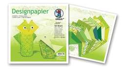 Ursus - Fogli Design da piegare, 20 x 20 cm, Giada