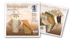 Ursus - Fogli Design da piegare, 20 x 20 cm, Ambra