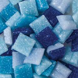 Joy - Pietre per mosaico, 10 x 10 x 4 mm - 200g, Mix blu
