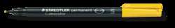 Staedtler - Lumocolor 313, Permanent Pen, punta fine, Superfine, 0,4 mm, Giallo