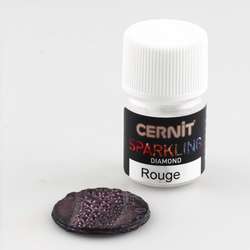Cernit - Sparkling, Polvere di pigmento, 5 g, Rosso diamante
