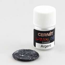 Cernit - Sparkling, Polvere di pigmento, 5 g, Argento diamante