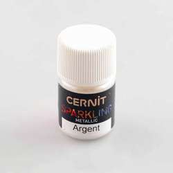 Cernit - Sparkling, Polvere di pigmento, 5 g, Argento metallico