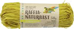 Folia - Fibre naturali di rafia, 50 g, Giallo limone