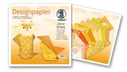 Ursus - Fogli Design da piegare, 20 x 20 cm, Citrine