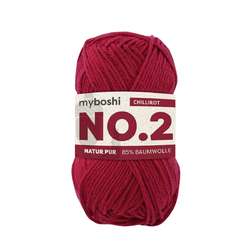 Myboshi - NO.2, Lana, 50 g, 100 m, Rosso chilli