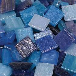 Joy - Pietre per mosaico, 10 x 10 x 4 mm - 200g, Mix blu deluxe