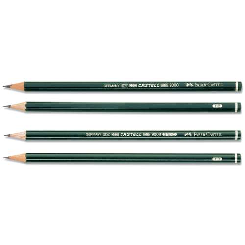 Faber-Castell Castell 9000 confezione 12 matite di grafite, matite da disegno 