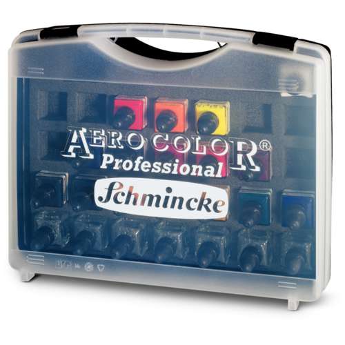 Schmincke - Aero Color Professional, Set di 16 colori per aerografia 
