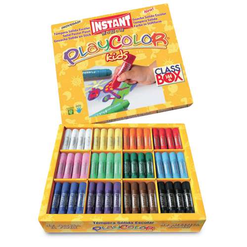 Instant - Playcolor Kids, Set di colori a tempera solida, Set da 144 (12 x  12 pezzi) 31787