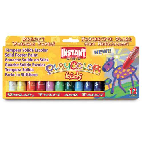 Instant - Playcolor Kids, Set di colori a tempera solida, Set da 12 31784