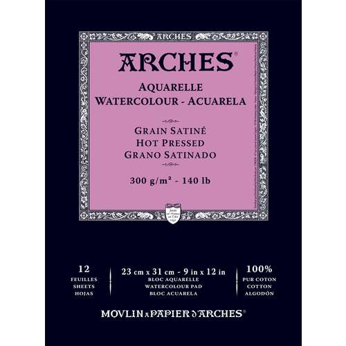 /'Arches 200177173 ruvida per acquerello 300 g//m² – 20 fogli per bloccoo 46 x 61 cm – bianco