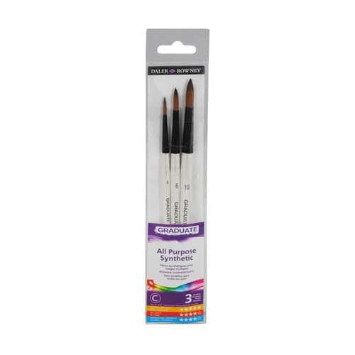 Daler-Rowney - Graduate, fibra sintetica, tondo, set 