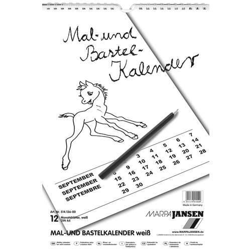 Marpa Jansen - Calendario fai da te da colorare e personalizzare 
