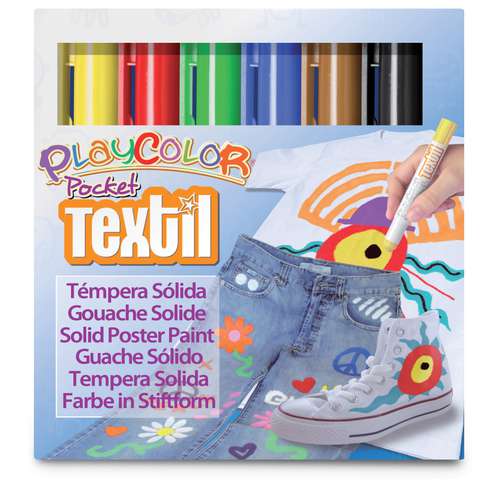Instant - Playcolor Pocket, Set di tempera solida per tessuti