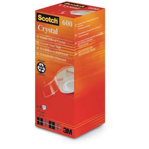 Scotch - Crystal Clear 600, Nastro adesivo trasparente 