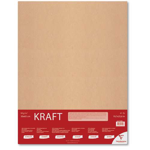 Clairefontaine Carta Kraft 160 g A4 25SH Colore Bianco 