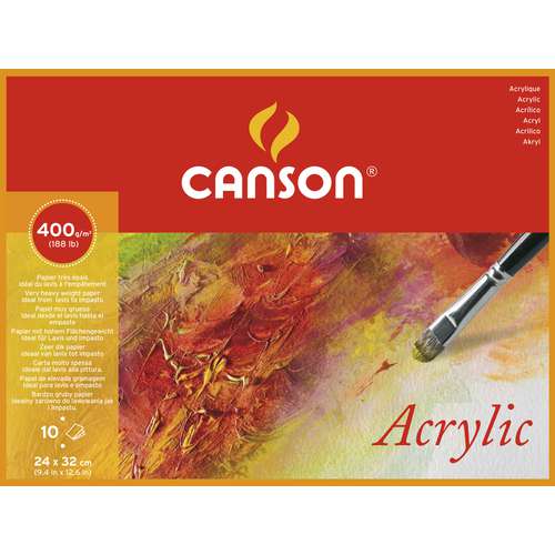 Canson - Acrylic, Blocco  di cartoncino per acrilico 