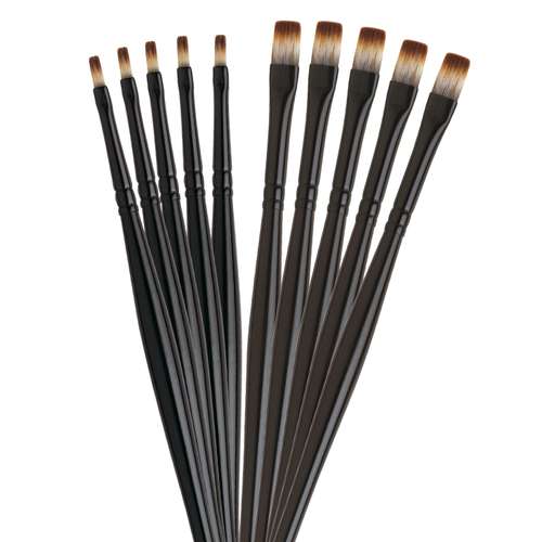 I Love Art - Mungo, set di pennelli per pittura acrilici, piatti 5+5 