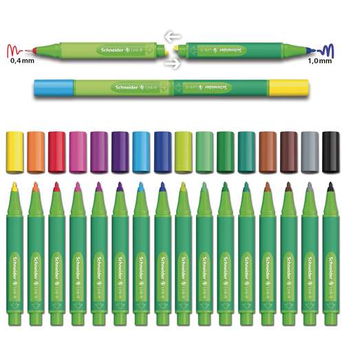 Schneider - Link-it, Fineliner e penne con punta in fibra