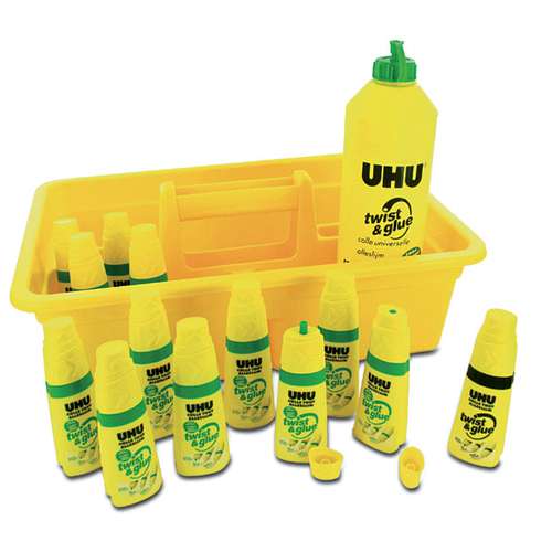 Uhu - Twist & Glue, Set di colla per la scuola 
