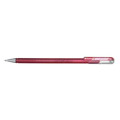 Penna gel elegante effetto vellutato con dettagli oro rosa