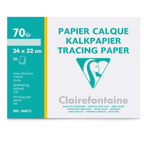Clairefontaine - Carta trasparente da lucido 70-75 g/mq 