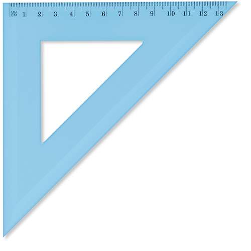 Wonday - Squadra da disegno, blu trasparente 