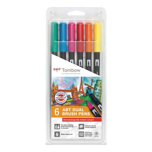 Tombow - Abt Dual Brush Pen, Set di colori dermatologicamente testati 