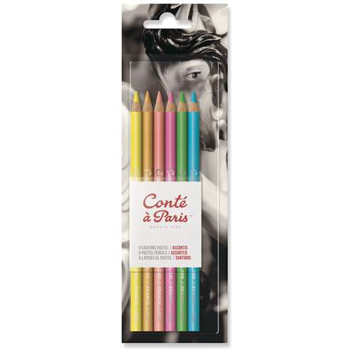 Conté à Paris - Set da 6 matite pastello, colori chiari 