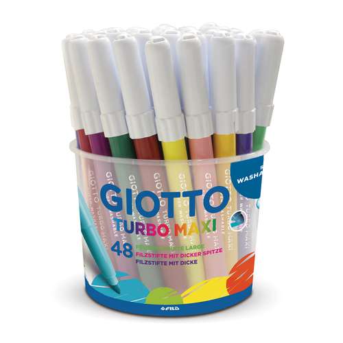 Giotto - Turbo Maxi, Set da 48 pennarelli 