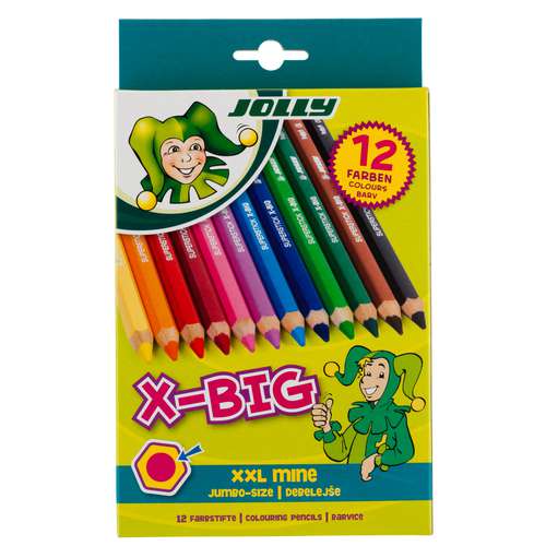 Jolly - X-Big, Set di matite colorate extra spesse 
