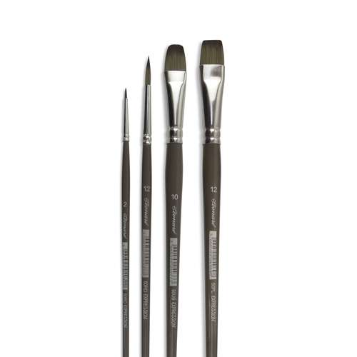 Léonard - Expression, Serie 50, Set da 4 pennelli sintetici per acrilico 
