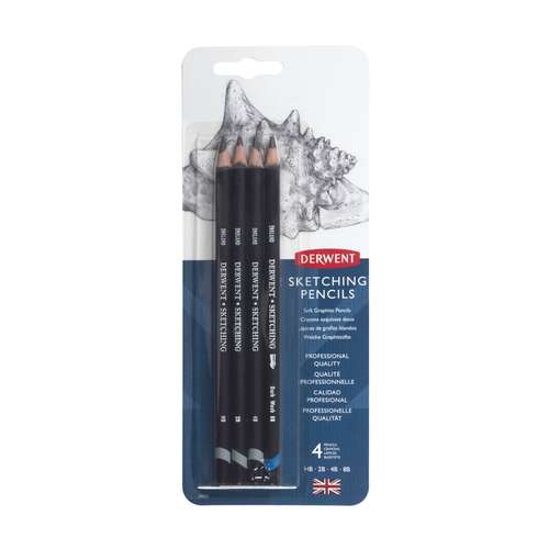 Derwent - Set di 4 matite da disegno 
