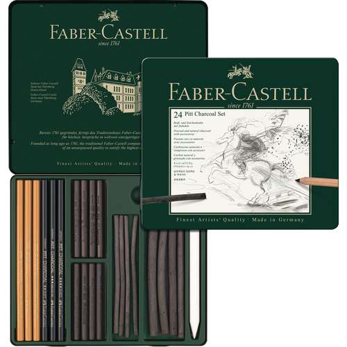 Faber-Castell - Pitt carboncino, set da 24 