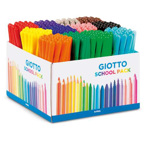 Giotto - Turbo Maxi, Set per la scuola con 144 pennarelli